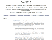 Tablet Screenshot of om2010.ontologymatching.org